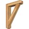 Ekena Millwork Traditional Craftsman Rough Sawn Bracket w/ Offset Brace, Western Red Cedar, 6"W x 26"D x 34"H BKT0604X26X34TRA04RWR - alternate 1